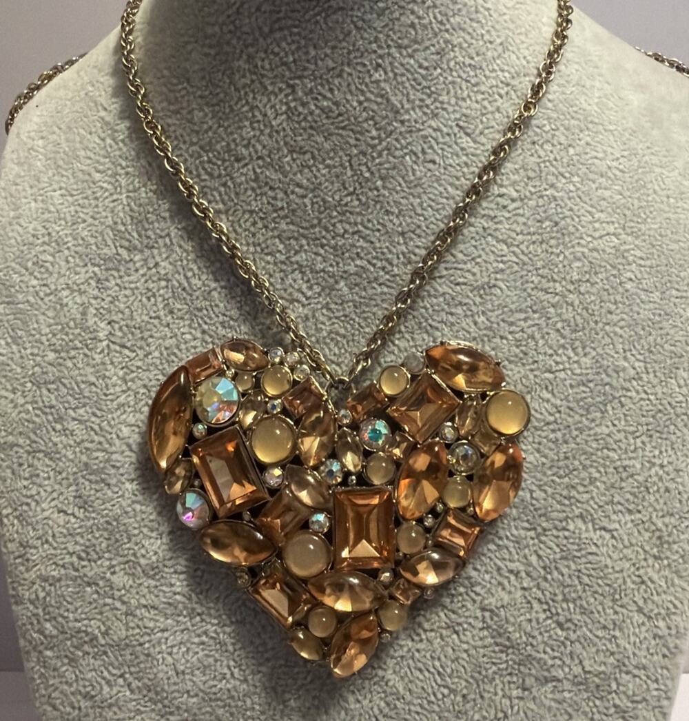 Betsey Johnson Multi Crystal Necklace 30”
